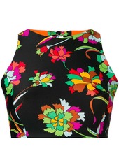 La Doublej floral print halter bikini top