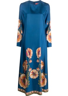 La Doublej floral-print long-sleeved dress