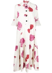La Doublej floral print shirt dress