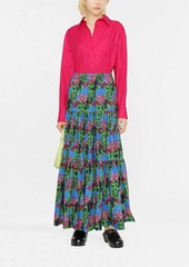 La Doublej floral-print tiered maxi dress