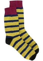 La Doublej glitter-effect striped socks