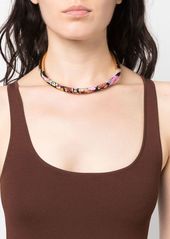 La Doublej graphic-print necklace