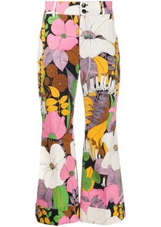 La Doublej Hendrix floral-print trousers