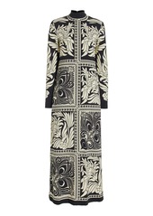 La DoubleJ - Halle Printed Placée Maxi Dress - Black - XS - Moda Operandi