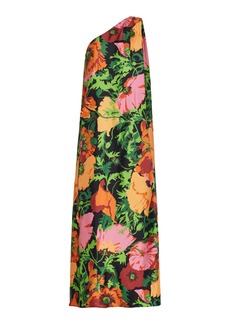 La DoubleJ - Roy Floral Silk Maxi Dress - Orange - M - Moda Operandi