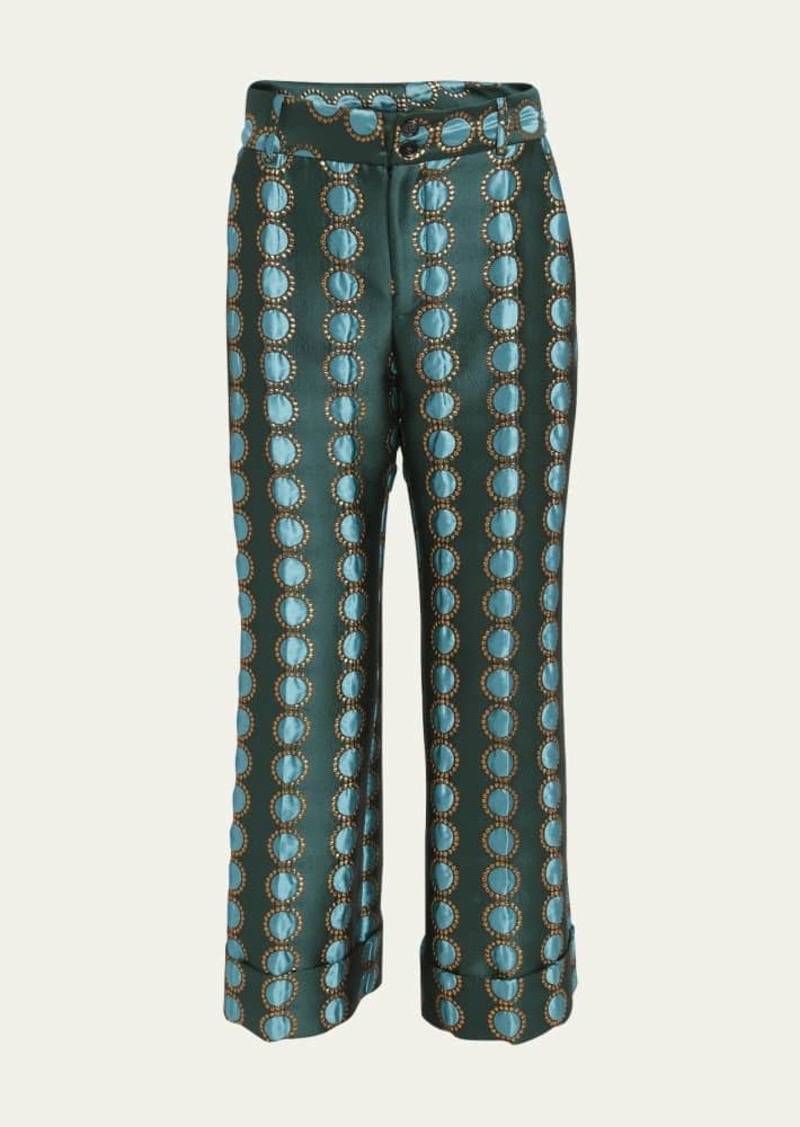 La DoubleJ Hendrix Embellished Jacquard Pants