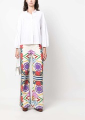 La Doublej Liberty-print flared jeans