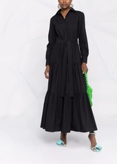 La Doublej long-sleeve tied-waist dress