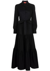 La Doublej long-sleeve tied-waist dress
