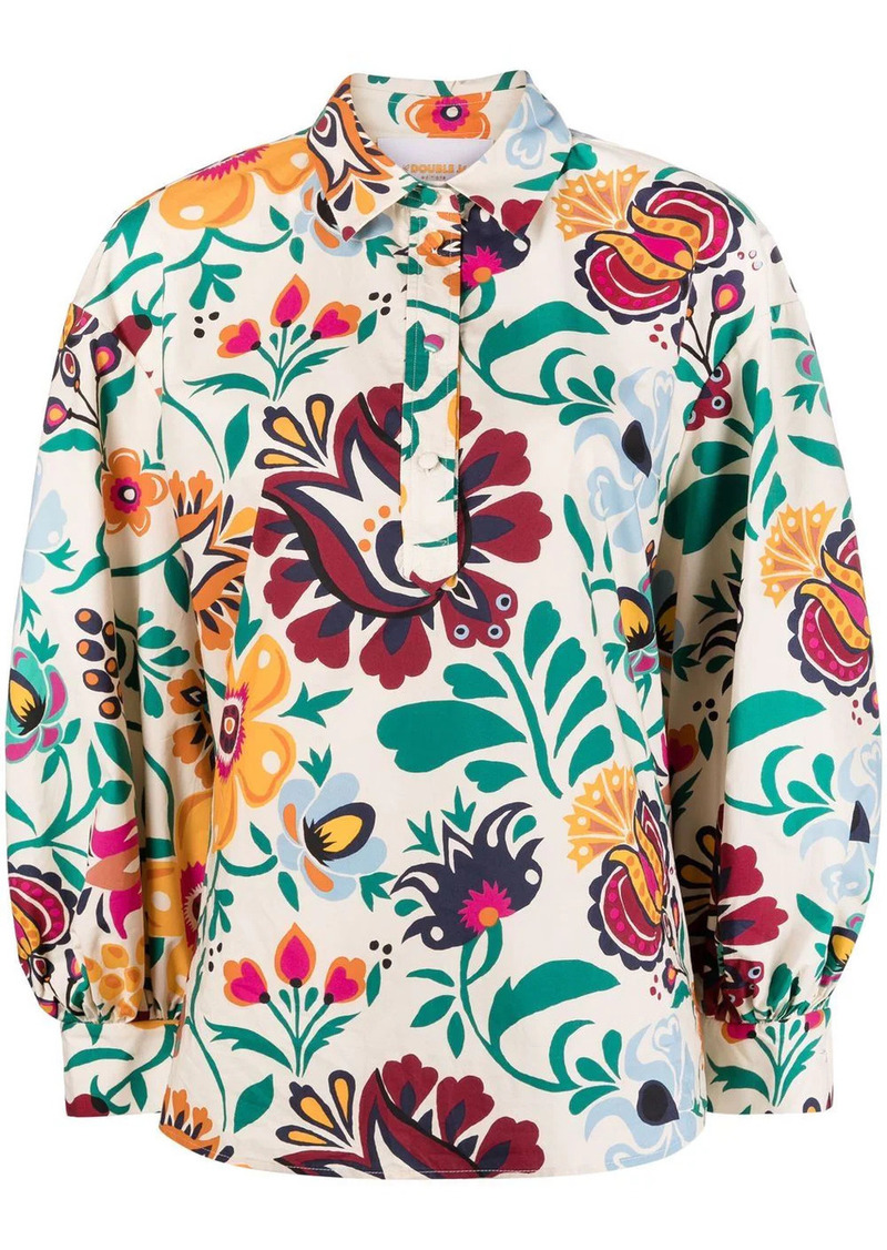 La Doublej Poet floral-print shirt