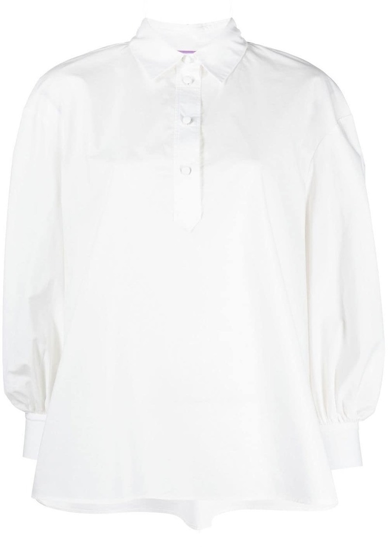 La Doublej poet-sleeve poplin blouse