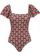 La Doublej Scarlett flutter-sleeve swimsuit
