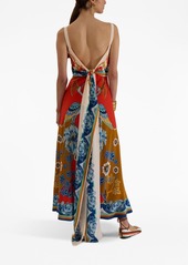 La Doublej Slip-Around printed silk dress