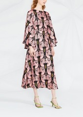 La Doublej Sorella printed silk dress