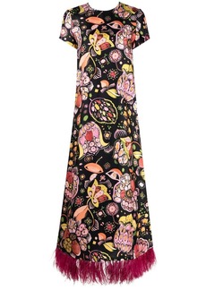 La Doublej Swing floral-print maxi dress