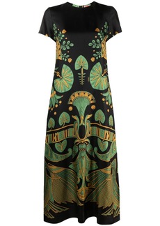 La Doublej Swing graphic-print silk dress