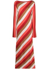 La Doublej Swing striped knit maxi dress