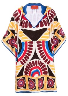 La Doublej Terry abstract-print poncho