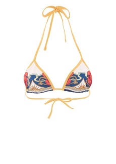 La Doublej tropical-print bikini top