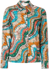 La Doublej vintage pattern slim shirt