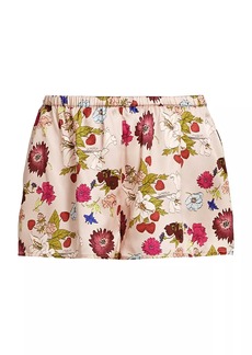 La Perla Floral Silk Pajama Shorts
