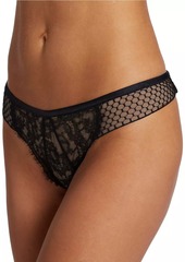 La Perla Honeycomb Shadows Leavers Lace Bikini Briefs