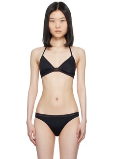 La Perla Black Paneled Bikini Top