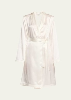 La Perla Silk Long-Sleeve Short Robe