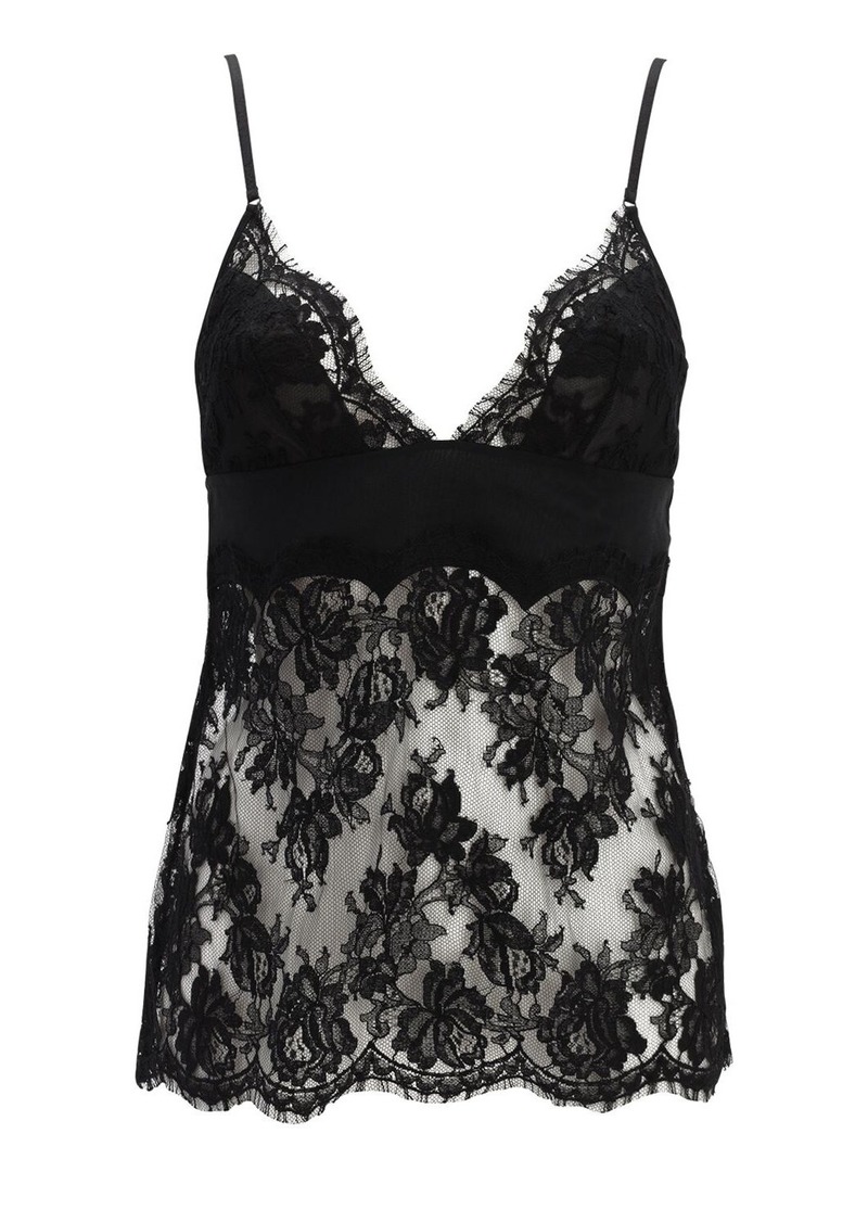 sheer lace camisole