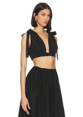 L'Academie Arman Poplin Crop Top