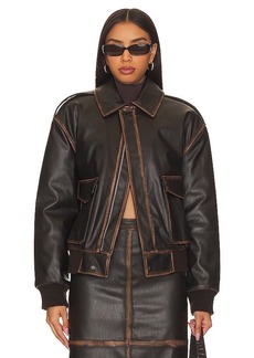 L'Academie Bo Faux Leather Jacket