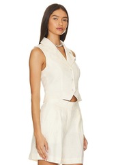 L'Academie Carinne Linen Vest Top