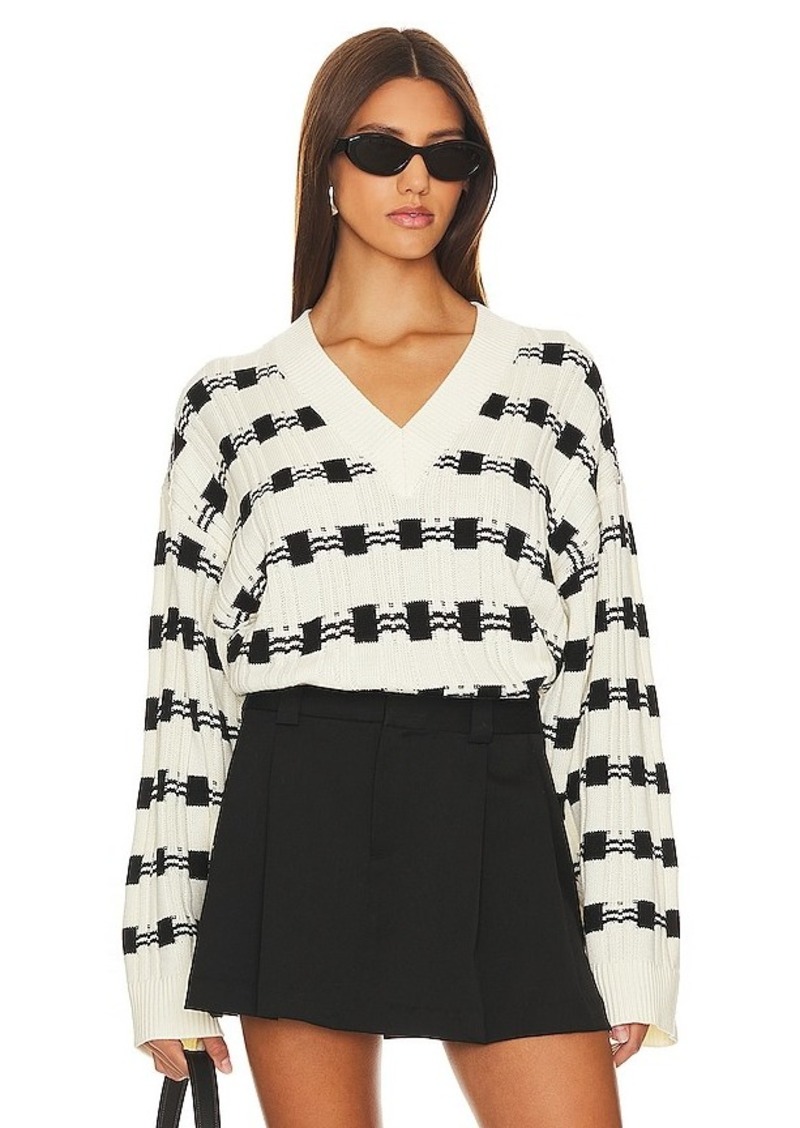 L'Academie Evran Check Sweater