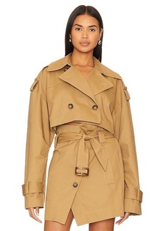 L'Academie Zoey Cropped Trench Jacket
