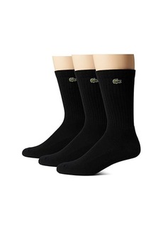 Lacoste 3-Pack Multicolor Solid Jersey Tube Socks