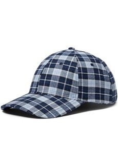 Lacoste Checked Flanelle 6 Pannel Baseball Cap w/ Side Croc