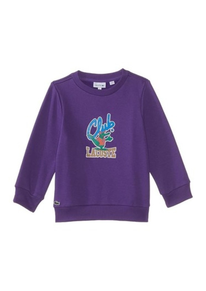 Lacoste Club Crew Neck Fleece Sweatshirt (Toddler/Little Kids/Big Kids)