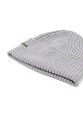 Lacoste Crocodile-patch wool beanie