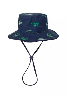 Lacoste Crocodile Print Golf Bucket Hat