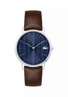 Lacoste Crocorigin Stainless Steel & Leather Strap Watch/40MM