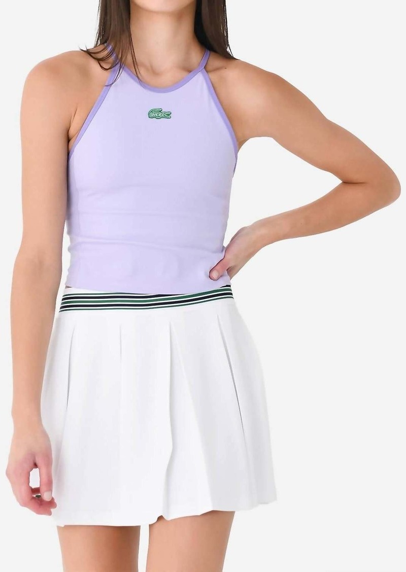 Lacoste Halter Tank In Lilac