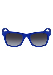 Lacoste 52mm Foldable Retro Frame Sunglasses in Matte Blue at Nordstrom Rack