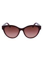 Lacoste 55mm Gradient Cat Eye Sunglasses