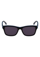 Lacoste 55mm Gradient Rectangular Sunglasses in Black/blue/black at Nordstrom Rack