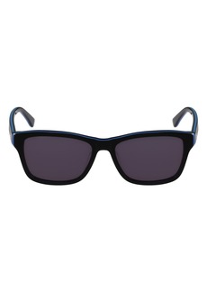 Lacoste 55mm Gradient Rectangular Sunglasses in Black/blue/black at Nordstrom Rack