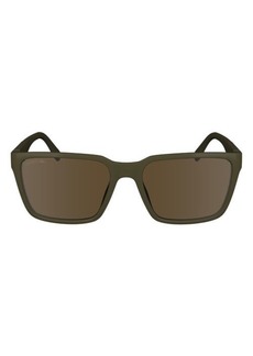 Lacoste 56mm Rectangular Sunglasses