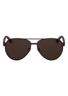 Lacoste 60mm Aviator Sunglasses in Red Matte at Nordstrom Rack