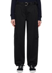 Lacoste Black Cinch Belt Trousers