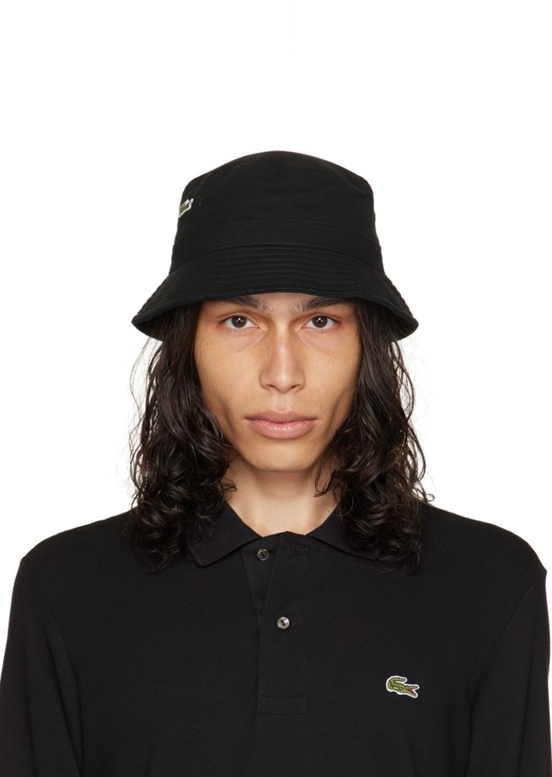 Lacoste Black Croc Centered Bucket Hat