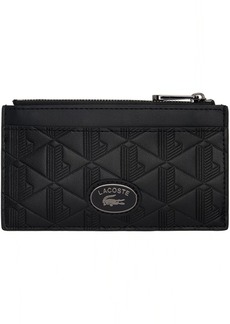 Lacoste Black Monogramme Zipped Wallet